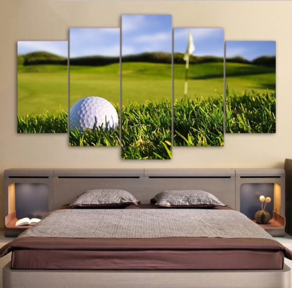 Golf Course 14 - Sport 5 Panel Canvas Art Wall Decor