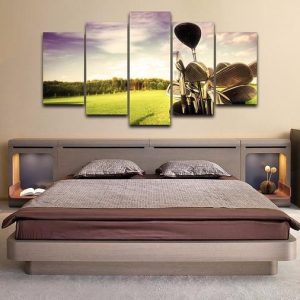 Golf Professional Golf Course 02 - Sport 5 Panel Canvas Art Wall Decor