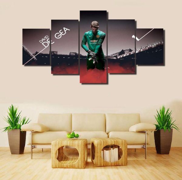 Golf Star David - Famous Person 5 Panel Canvas Art Wall Decor