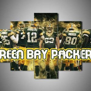 Green Bay Packers 3 - Sport 5 Panel Canvas Art Wall Decor