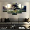 Green Bay Packers Aaron Rodgers Star - 5 Panel Canvas Art Wall Decor