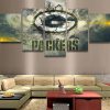 Green Bay Packers Football - 5 Panel Canvas Art Wall Decor