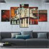 Guitar 11 - Music 5 Panel Canvas Art Wall Decor