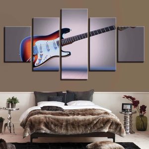 Guitar 2 - Music 5 Panel Canvas Art Wall Decor