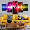 Guitar Musical Instrument Note 02 - Music 5 Panel Canvas Art Wall Decor