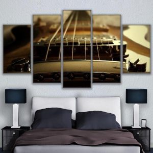 Guitar Strings Blues - Music 5 Panel Canvas Art Wall Decor