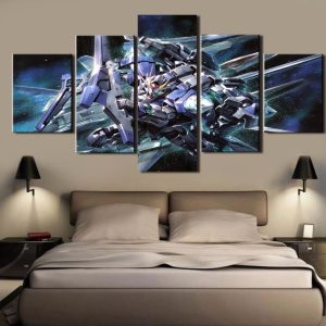 Gundam Characters - Anime 5 Panel Canvas Art Wall Decor