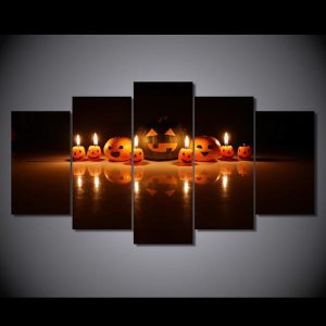 Halloween - Abstract 5 Panel Canvas Art Wall Decor