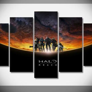 Halo Reach Poster Gaming - 5 Panel Canvas Art Wall Decor