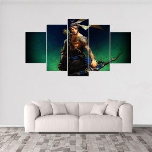 Hanzo Overwatch - Gaming 5 Panel Canvas Art Wall Decor