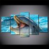 Happy Dolphin - Animal 5 Panel Canvas Art Wall Decor