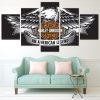 Harley Davidson American Legend Clothes Car & Motor - 5 Panel Canvas Art Wall Decor