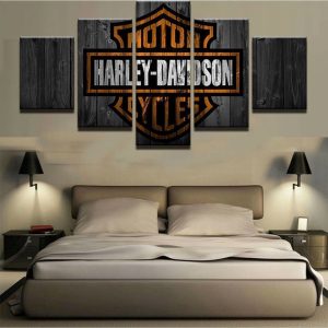 Harley Davidson Car & Motor - 5 Panel Canvas Art Wall Decor