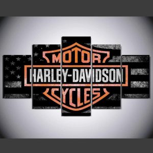 Harley Davidson motorcycles Car & Motor - 5 Panel Canvas Art Wall Decor