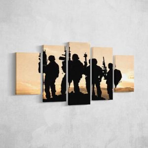 Heroes Without A Face Special Forces - Army 5 Panel Canvas Art Wall Decor