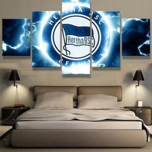 Hertha Berliner Sport Club Berlin Sports Football - Sport 5 Panel Canvas Art Wall Decor