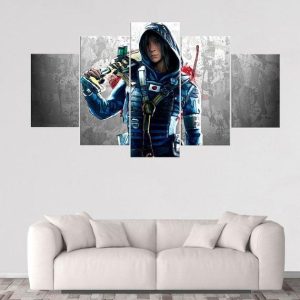 Hibana Rainbow Six Siege - Gaming 5 Panel Canvas Art Wall Decor