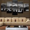 Hikers On Snow Mountain - Sport 5 Panel Canvas Art Wall Decor