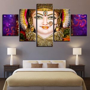 Hindu Character - Religion 5 Panel Canvas Art Wall Decor