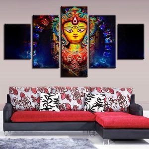 Hindu God 1 - Religion 5 Panel Canvas Art Wall Decor