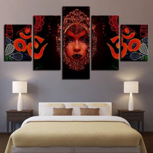 Hindu God 3 - Religion 5 Panel Canvas Art Wall Decor