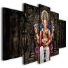 Hindu God Ganesha 22 - Religion 5 Panel Canvas Art Wall Decor