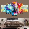 Hindu God Ganesha Elephant 3 - Religion 5 Panel Canvas Art Wall Decor