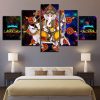 Hindu God Ganesha Elephant 4 - Religion 5 Panel Canvas Art Wall Decor