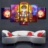 Hindu God Ganesha Elephant 6 - Religion 5 Panel Canvas Art Wall Decor