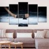 Hockey Stick Puck Winter - Sport 5 Panel Canvas Art Wall Decor