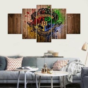 Hogwarts 3 Harry Potter - 5 Panel Canvas Art Wall Decor