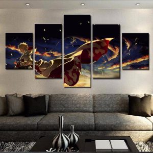 Hokage Ninjia Oil Cartoon Anime Naruto - Anime 5 Panel Canvas Art Wall Decor