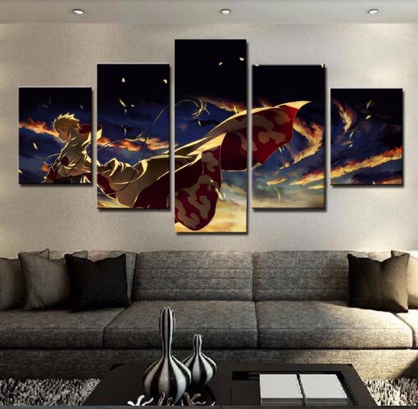 Hokage Ninjia Oil Cartoon Anime Naruto - Anime 5 Panel Canvas Art Wall Decor