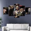 Horror Movie Characters Freddie Jason Michael Myers Movie - 5 Panel Canvas Art Wall Decor