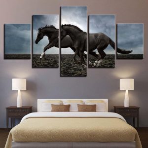 Horse 22 - Animal 5 Panel Canvas Art Wall Decor