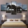 Horse 30 - Animal 5 Panel Canvas Art Wall Decor