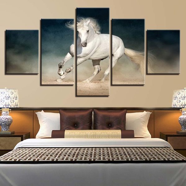 Horse 41 - Animal 5 Panel Canvas Art Wall Decor