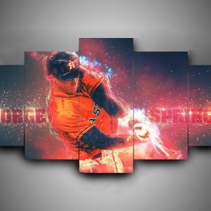 Houston Astros 1 - Sport 5 Panel Canvas Art Wall Decor