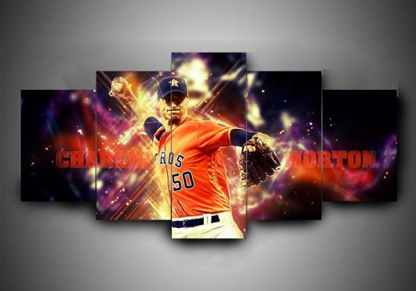 Houston Astros 2 - Sport 5 Panel Canvas Art Wall Decor