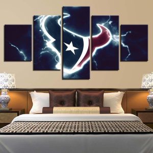 Houston Texans Logo Sport - 5 Panel Canvas Art Wall Decor