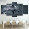 Hyena Laughing - Animal 5 Panel Canvas Art Wall Decor