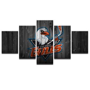 Ice Hockey Sports San Diego Gulls Nhl Team - Sport 5 Panel Canvas Art Wall Decor