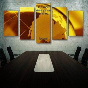 In A World - Abstract 5 Panel Canvas Art Wall Decor