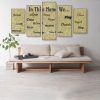 In This Home - Abstract 5 Panel Canvas Art Wall Decor