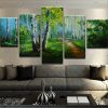 In To The Woods - Nature 5 Panel Canvas Art Wall Decor