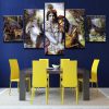 India Myth Krishna Vishnu - Religion 5 Panel Canvas Art Wall Decor