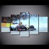 Indy Race Car F1 Burnout 01 - Automative 5 Panel Canvas Art Wall Decor