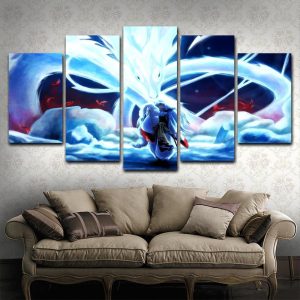 Inuyasha Sesshomaru Dragon Anime - 5 Panel Canvas Art Wall Decor