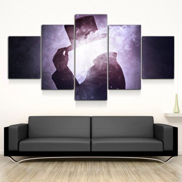 Invisible Man - Abstract Person 5 Panel Canvas Art Wall Decor