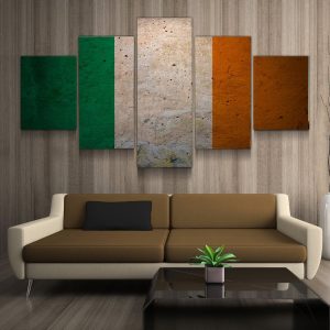 Irish Pride - Abstract 5 Panel Canvas Art Wall Decor